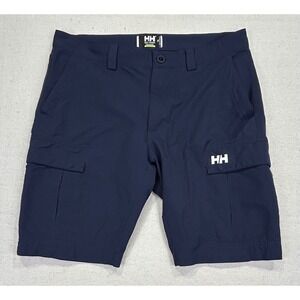 Helly Hansen Mens 36 Quick Dry Cargo Shorts Navy Blue Outdoor Hiking 5 Pocket